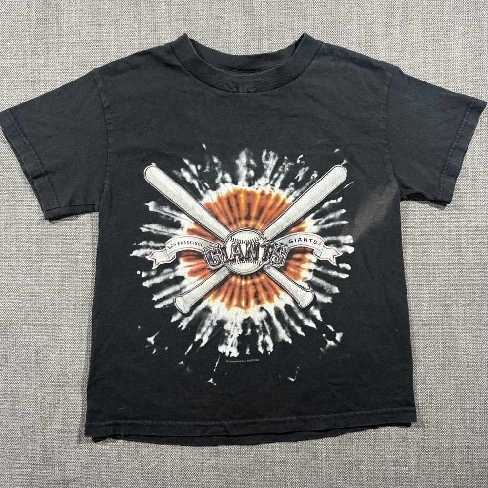 Vintage San‎ Francisco Giants Shirt Boys 8 Black MLB Baseball Lee Sport 2000s